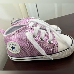 NEW Baby Girls Star High Top Sneakers - sequin